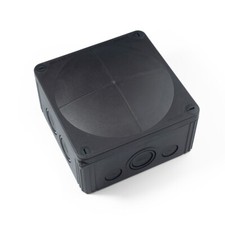 IP66 Junction Box c/w Terminals / Entries - 140 x 140 x 80mm - Black