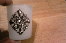 Frosted Votive Candle Holder W/ Snowflake Design