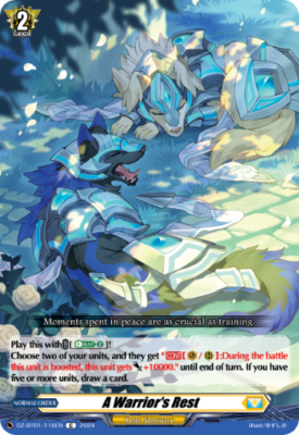 Bushiroad Cardfight Vanguard A Warrior's Rest DZ-BT01/118EN C