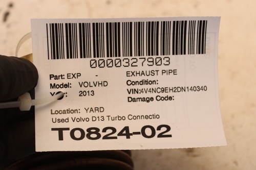 2003-2018 VOLVO VNL D13 DIESEL TURBO CONNECTION PIPE TUBE OEM - Picture 5 of 5