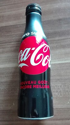 1 Volle Coca Cola Zero Aluflasche France Full Bottle Can Coke Alu Flasche 