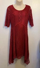 Sundance Lined Red Dress SZ Small Perfect For Christmas Pull Over Comfortable