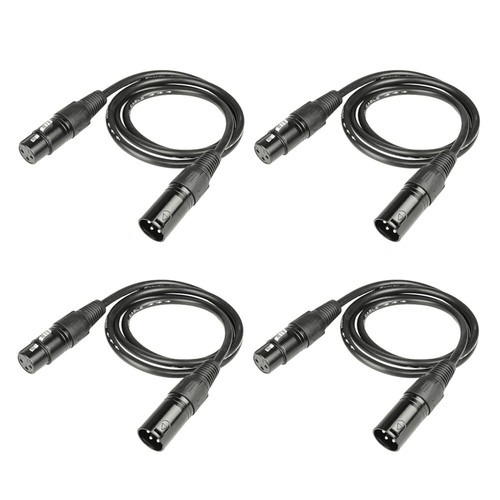 4 PCS Mikrofon Kabel Wiederverwendbare Tragbare Mikrofon Kabel Für DJ Lichter