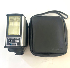 VTG Vivitar Auto 252 Camera Flash Vivitar MV-1 Charger or SB-1 AC Cord Untested