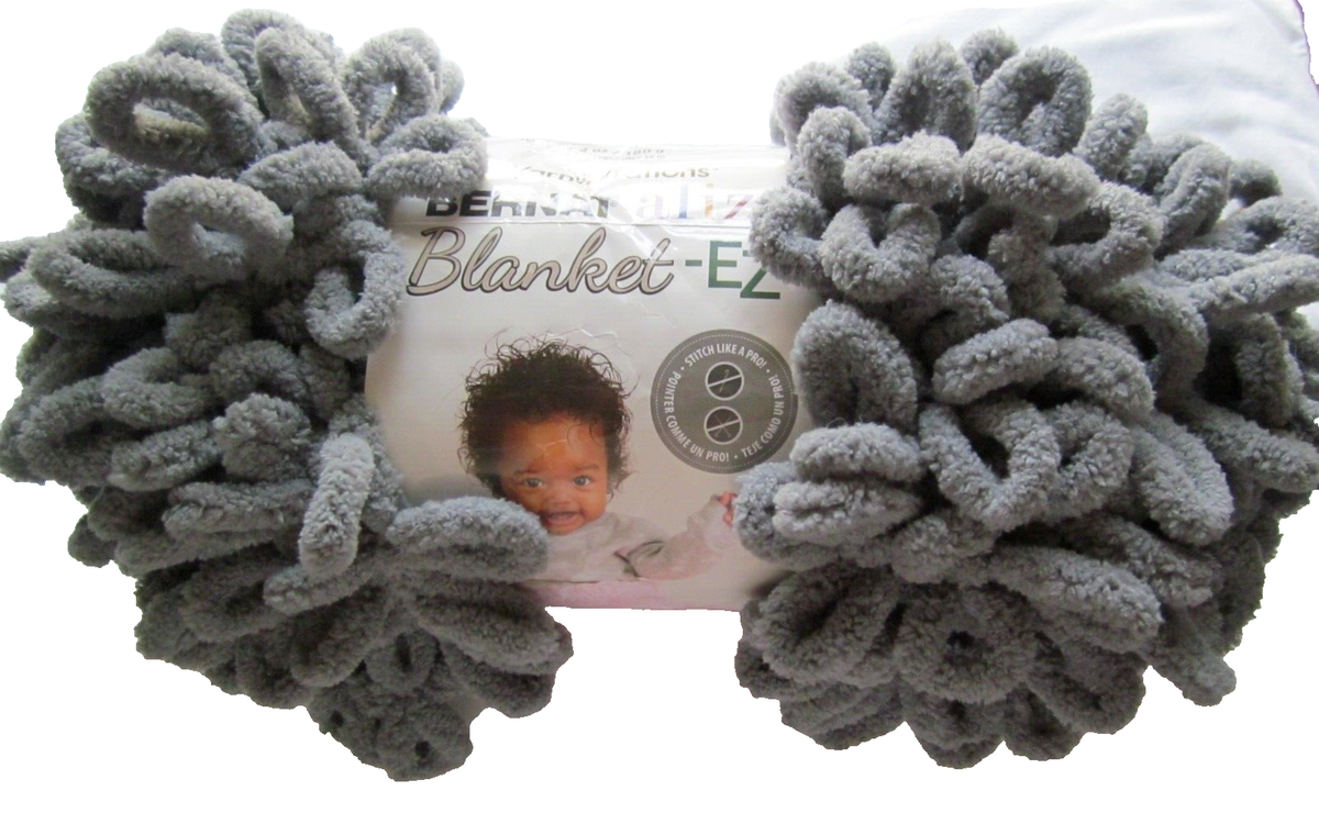 Finger Knit Bernat Loop Yarn Baby Blanket Loop Yarn Blanket