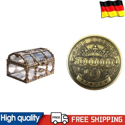 Plastic Clear Pirate Treasure Box Crystal Gem Jewelry Case Storage Chest