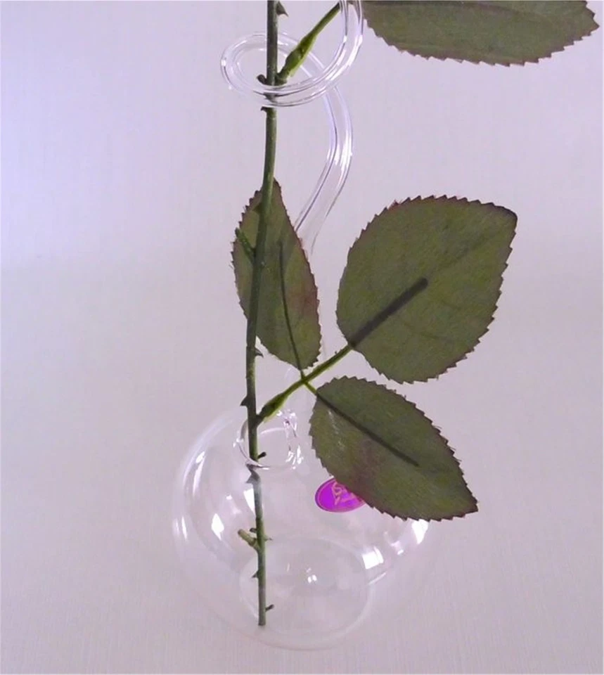 Rosenvase aus Glas Lauscha filigran Handmade Klarglas Vase für Rosen Qualität 1A - Bild 2 von 2