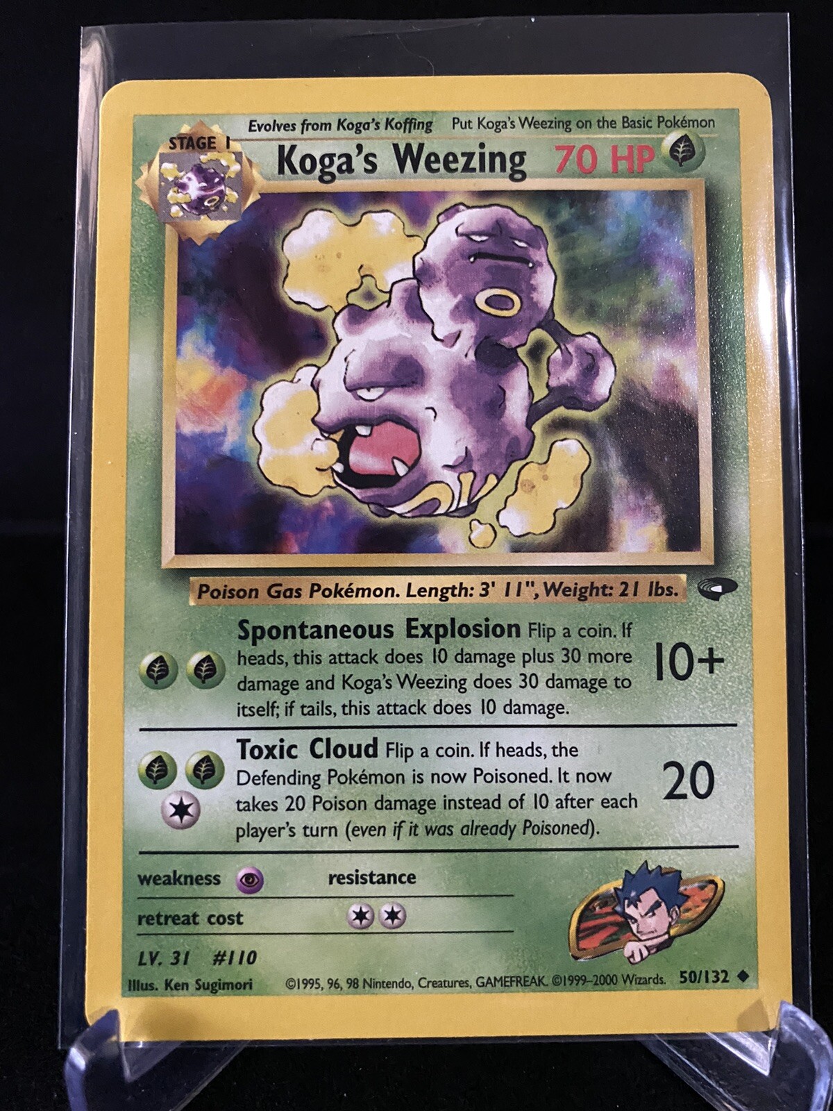 Near Mint WOTC 2000 KOGA'S WEEZING Original Pokémon 50 Gym Challenge PSA Ready