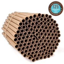 125 Pcs Mason Bee Paper Inserts Beekeeper Cardboard Replacement Inserts