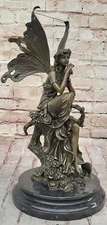 Large Dragonfly Elf Fairy Art Deco Style Art Nouveau Style Bronze Hot Cast Art