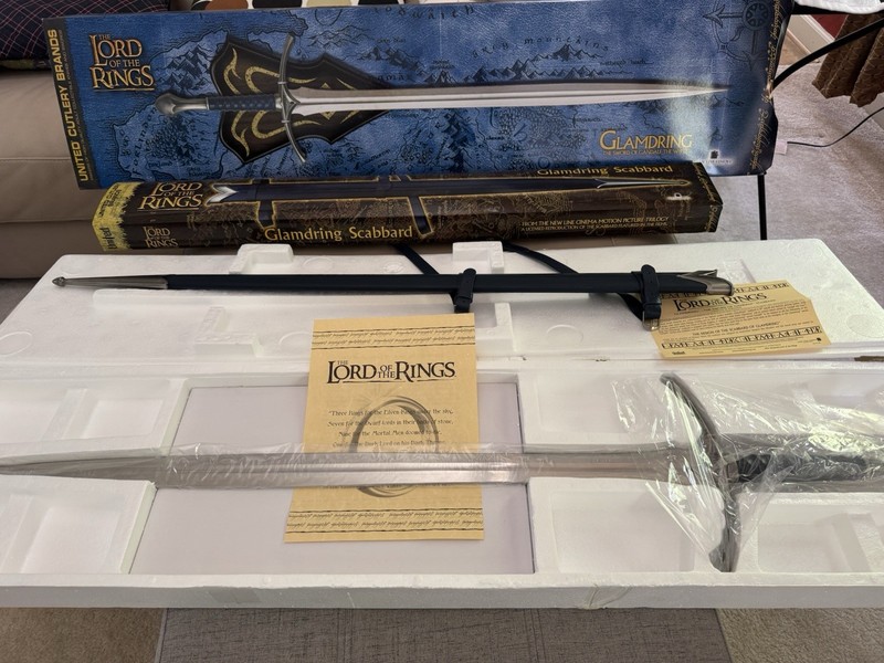 United Cutlery Lord of the Rings Glamdring Gandalf Sword Replica w/ Scabbard