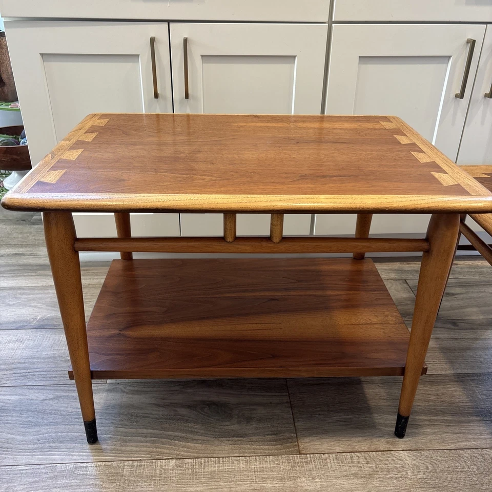 MCM LANE ACCLAIM WALNUT DOVETAILED COFFEE & END TABLE Design 1960s Beauty - Image 2 of 4