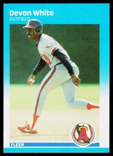 1987 Fleer Update Devon White #U-123 Rookie Card California Angels. rookie card picture