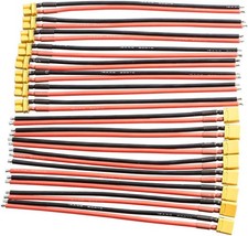 8 Pairs XT30 Plug Male Female Connector with 150mm 16AWG Silicone Wire for RC