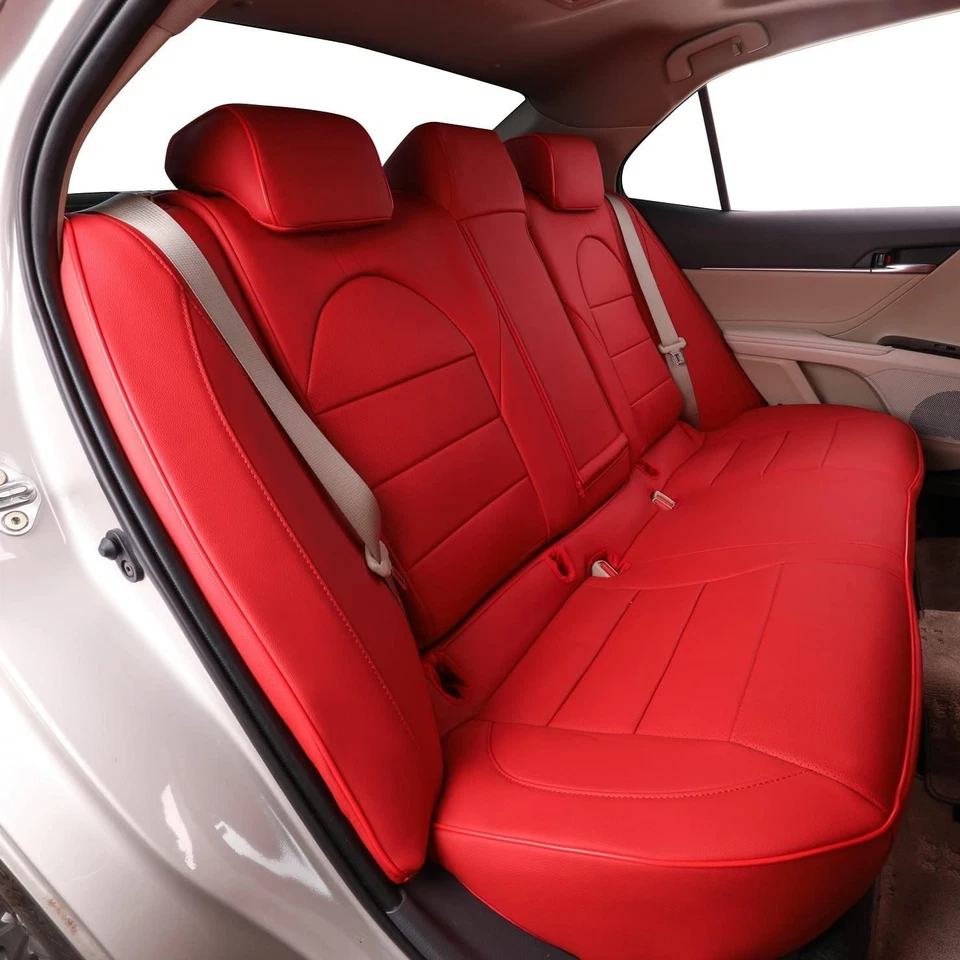 For Toyota Camry LE SE 2025-2026 Car Seat Cover Red Full Set Waterproof 5-Seat - Imagem 2 de 4
