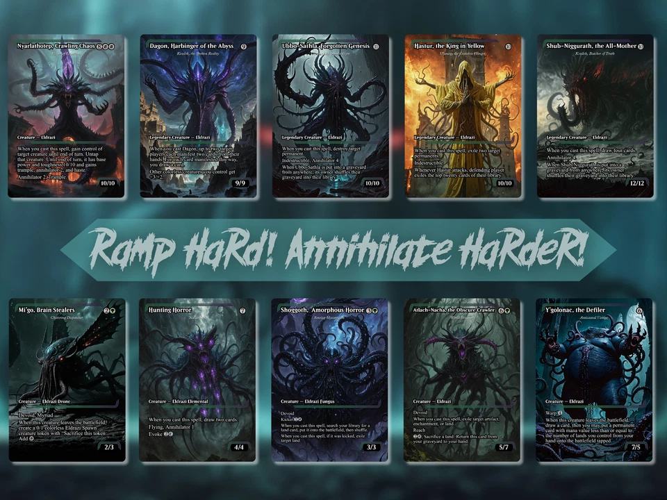 Cthulhu Themed Eldrazi Commander MTG Alt-Art Deck. Ready to Play! - Image 2 of 4