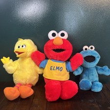 VTG TYCO Tickle Me Elmo Lot Of 3 Big Bird Cookie Monster 1996 1997 Untested