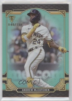 2022 Topps Triple Threads Aquamarine 40/150 Andrew McCutchen #25 1u6