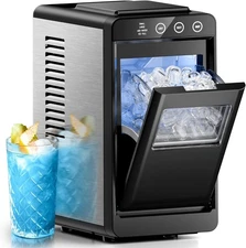 Electatic Portable Ice Makers Countertop,26Lbs/24H,8Pcs in 6Mins,Self-Cleaning