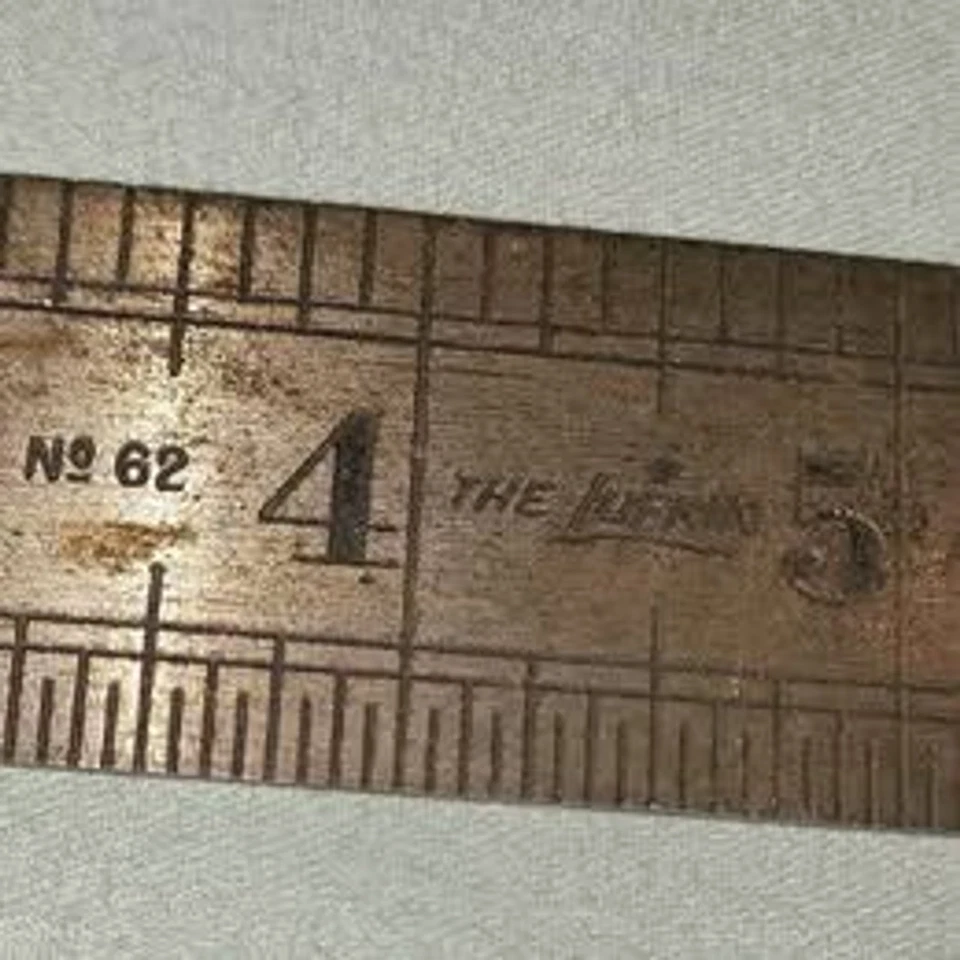 De colección Lufkin Rule Co No. 62 acero 36" regla / vara de medir, Saginaw EE. UU.