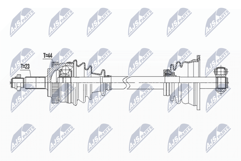 DRIVE SHAFT NPW-RE-177 FOR RENAULT K4M753/752/750 1.6L F9Q790/782 1.9L 4cyl - Image 4