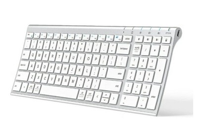 iClever IC-BK10 Keyboard Bluetooth Universal Rechargeable Ultra Slim Size White