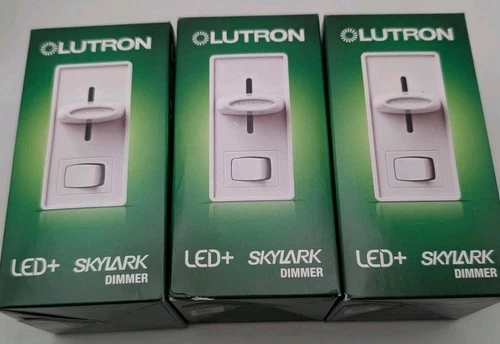 3 Pack Lutron Skylark LED+ Dimmer Switch, 150W, White SCL-153PR-WH (Sealed)