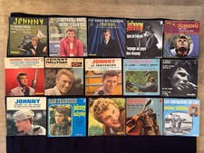 Lot 15 vinyles 45T EP de Johnny Hallyday Années 60 Philips Très bon état général