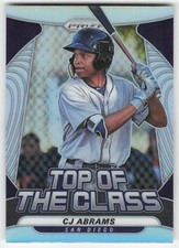 2020 Panini Prizm Top of The Class Silver Prizm CJ Abrams #TOC-6 Padres