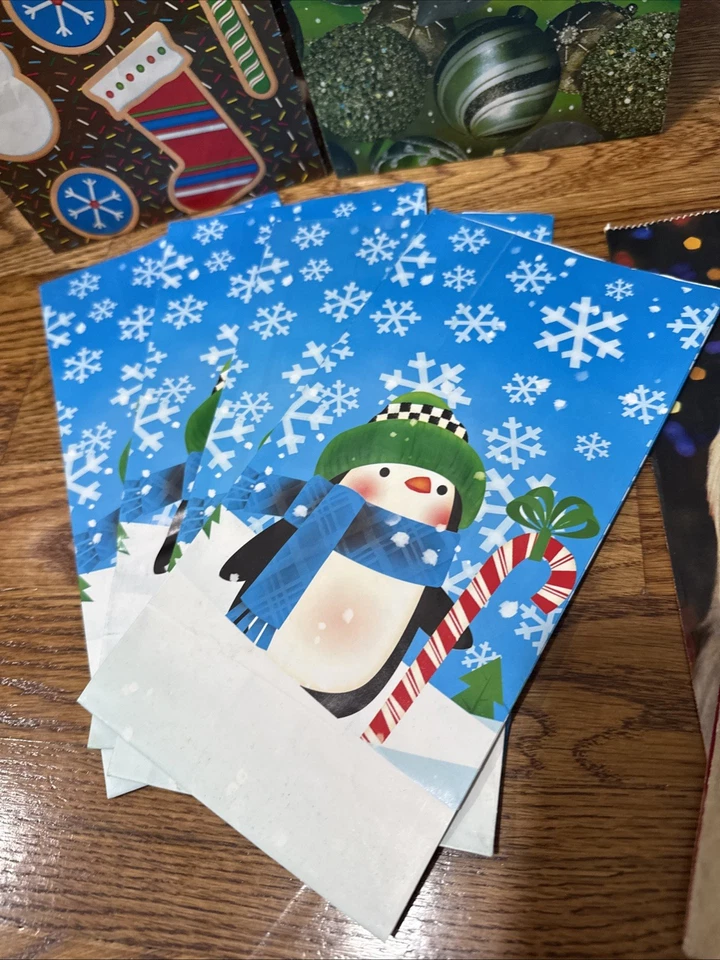 Lot of Vintage Christmas Gift Tags, Bags, Boxes, & Ribbon - Image 3 of 4