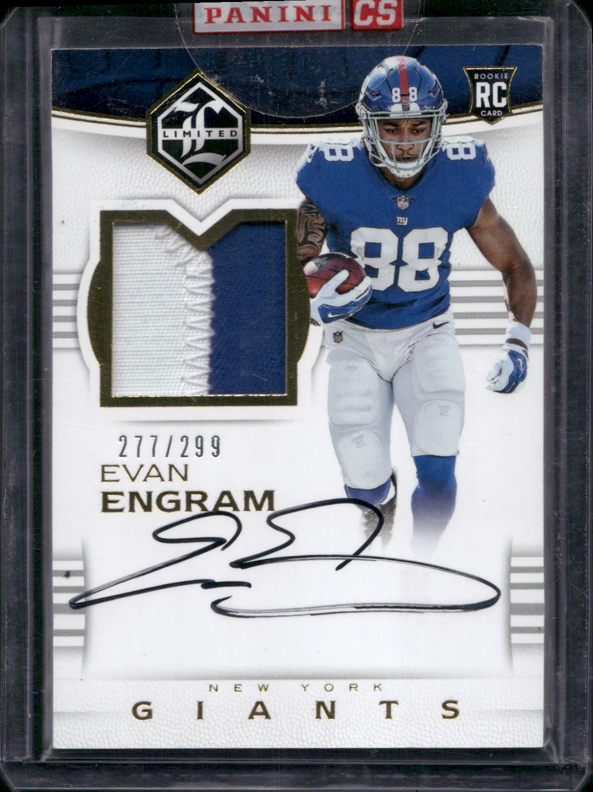 Davis Webb Panini Limited #112 Patch Autograph-Spotlight Silver