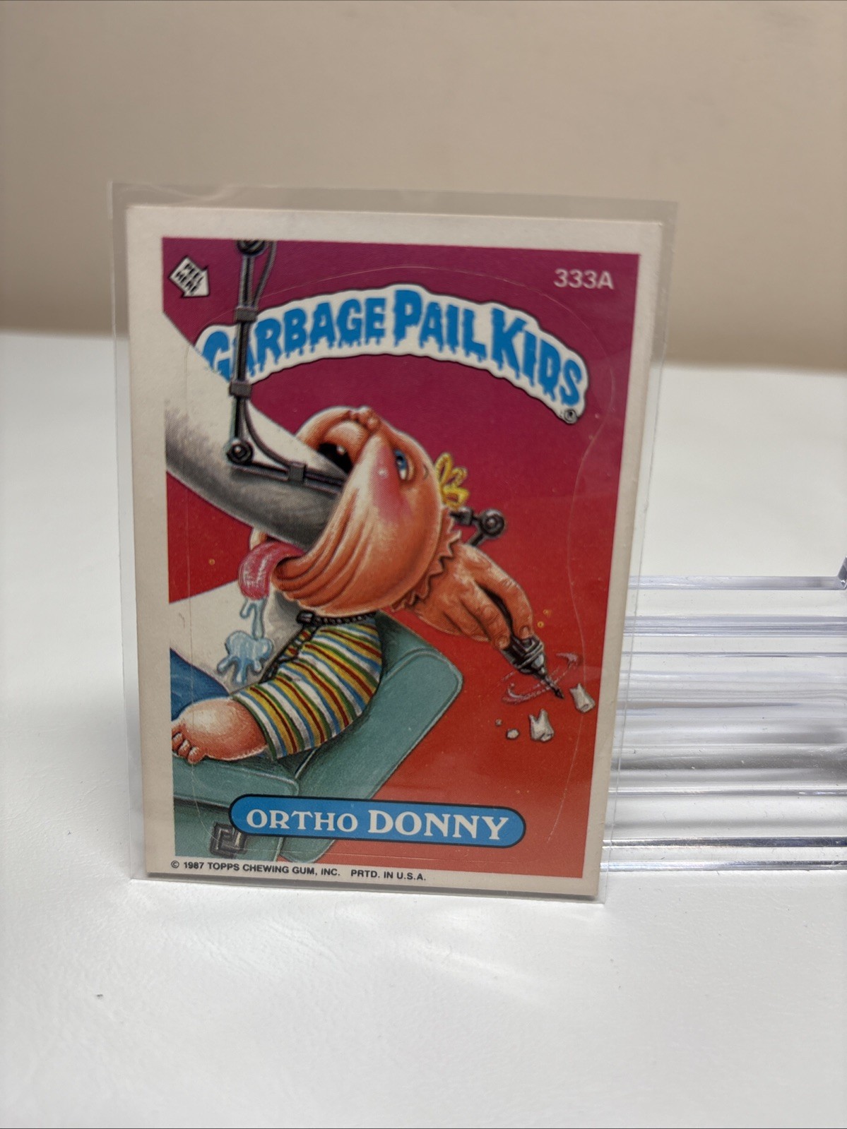 Ortho DONNY #333A 1987 Garbage Pail Kids trading card — raw and PSA graded price guide