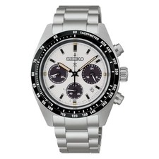 SEIKO Prospex SPEEDTIMER SBDL125 White Solar Chronograph Men's Watch New in Box