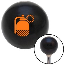 Orange Grenade W Pin Black Shift Knob W M16x1.5 Insert Shifter Auto Manual