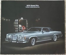 PONTIAC GRAND PRIX Large Format USA Car Sales Brochure 1975