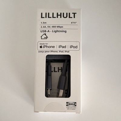 IKEA LILLHULT USB-A to fast charging Braided Cable 4'11'' for iPhone/iPad/iPod