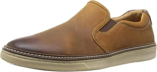 Johnston & Murphy McGuffey Tan Oiled Full Grain Slip On Shoe, 10M