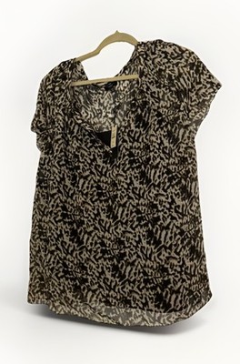 Talbot s animal  print Silk shirt with  black tank  liner 35262443- NWT Sz 18W