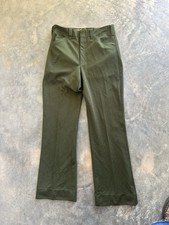 Vintage 70s Embossed Olive Green Sears Slacks Pants Men's Casual 30 x 29