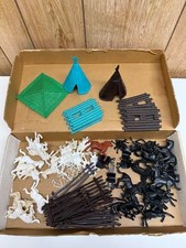VINTAGE PAYTON TOYS 1950-60S WESTERN Frontier HORSES FRONTIER 77 pc w Box