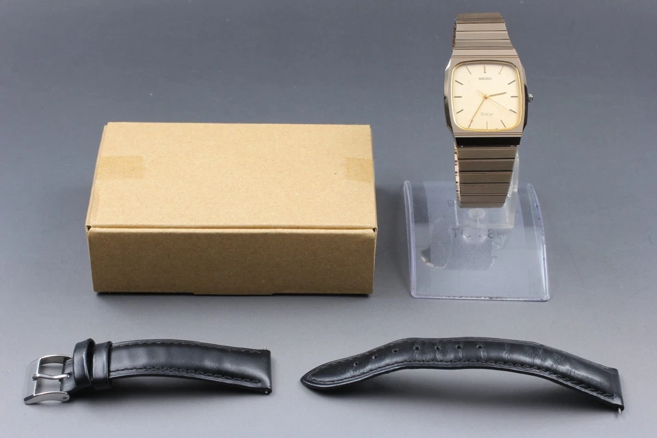 [N Mint] Seiko Dolce 9531-5140 29mm Tungsten carbide Gold Dial Watch From Japan - Image 2 of 4