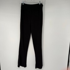 D&G Dolce & Gabbana Belted Wool Blend Flared Dress Pant Women's Size 26/40 Black