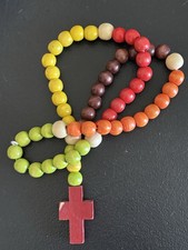 Children's Wooden Rosaries My First Rosary Rainbow Prayer Beads For Church 21 In