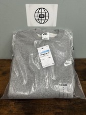 Nike Men's NSW Club Crew, Grey Heather/White, Size M