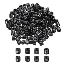 Clothes Hanger Marker XXS/XS/S/M/L/XL/2XL/3XL Size Tag Fit 3mm Rod Black for ...