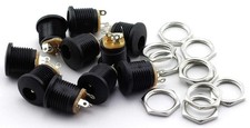 MEETOOT 10 Pack 5.5mm x 2.1mm 3 Pin Female DC Power Jack Panel Mount Screw...