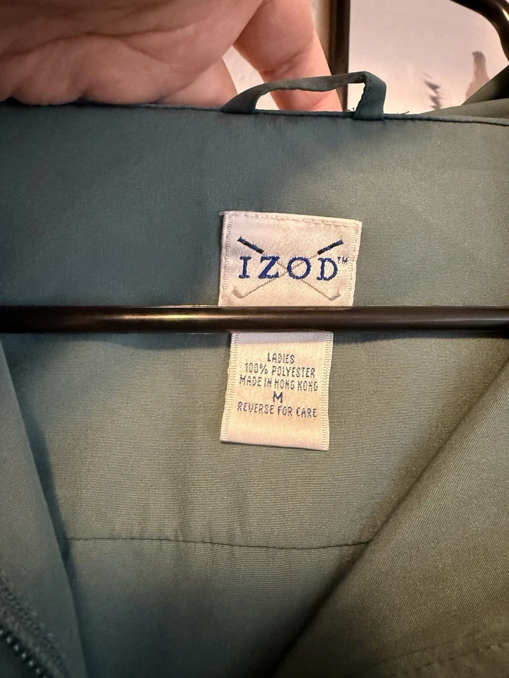 Женская верхняя одежда Izod средний дождевик/ветровка - зеленый - Изображение 3 из 3