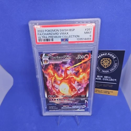 2022 Pokémon SWSH261 BSP FA Charizard VMAX Ultra Premium Graded PSA 9 MINT 🔥
