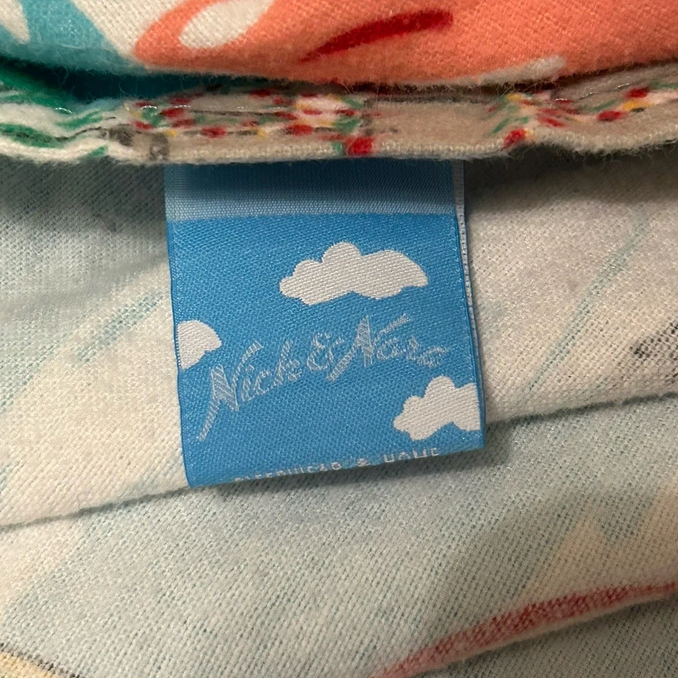 Cámper Nick And Nora Sábana Plana Tamaño Completo Franela Flamenco Navidad Invierno Foto 3 de 4