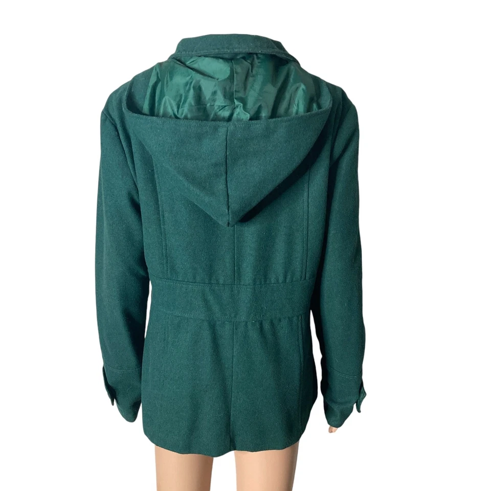 Vintage Jack Coat Womens Large Wool Blend Green Button Front  - Image 2 of 4